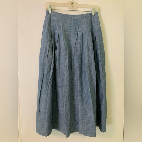 Boden Dresses & Skirts - Boden Chambray Blue Midi Skirt‎ Size 4